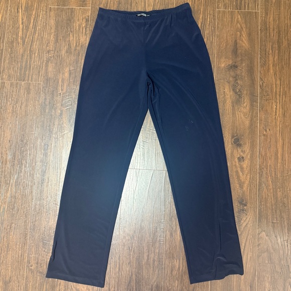 PICADILLY NAVY STRETCH PULL ON PANTS SIZE SMALL SHORT - Picture 1 of 6